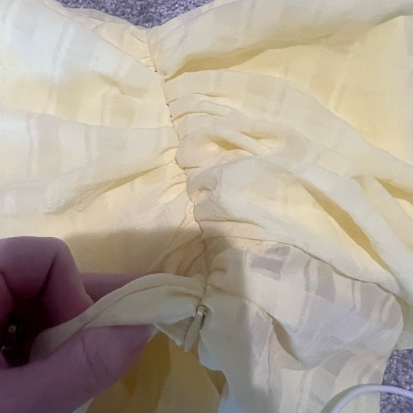 Amanda Uprichard SLEEVELESS BEXLEY TOP in Allegro/Lemon Yellow Size: XS - Picture 8 of 11